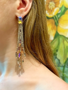 Aros largos de strass ROSLIN