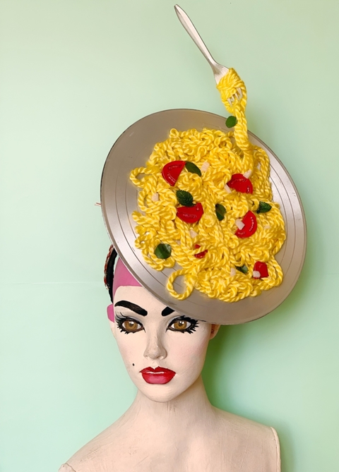 Vincha fideos de lana SPAGHETTI