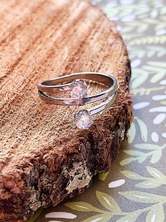 Anillo de acero quirurgico y cristal EUDORA - comprar online