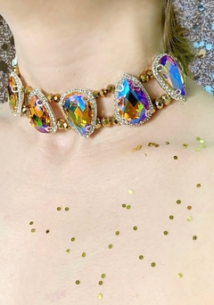 Choker dorado de piedras y strass JASMINE