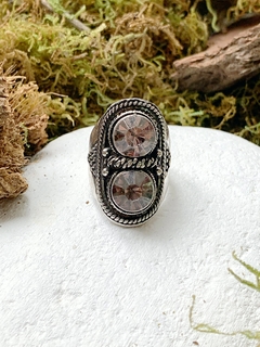 Anillo plateado de cristales CHARITY