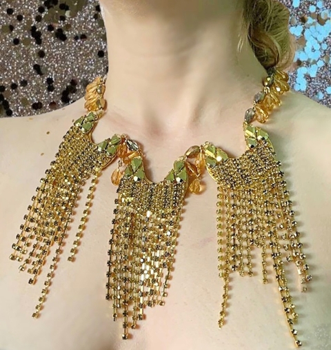 Collar dorado de strass FREDA