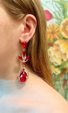 Aros colorados de strass TANIA