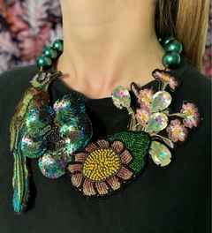 Collar verde de perlas ELLIE en internet