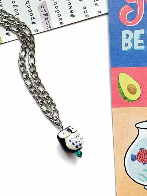 Collar con dije de lechuza OWL