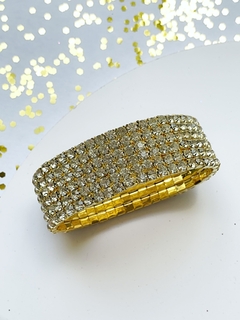 Pulsera dorada elastizada de strass AGATHA en internet