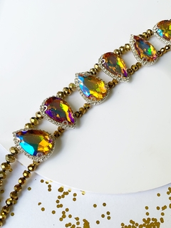 Choker dorado de piedras y strass JASMINE - comprar online