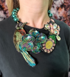 Collar verde de perlas ELLIE - tienda online