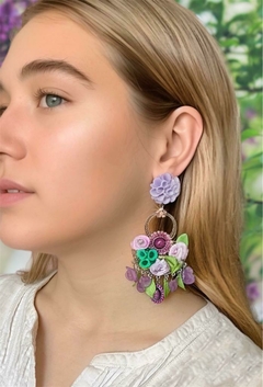 Aros de flores lilas LILACS - Gabriella Capucci