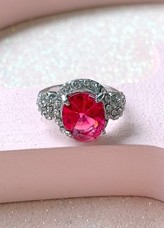 Anillo rosa de strass JOLIE - comprar online