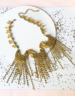 Collar dorado de strass FREDA - comprar online