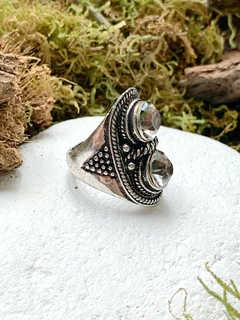 Anillo plateado de cristales CHARITY - comprar online