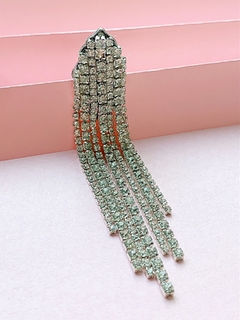 Anillo plateado flecos de strass IRIS - Gabriella Capucci
