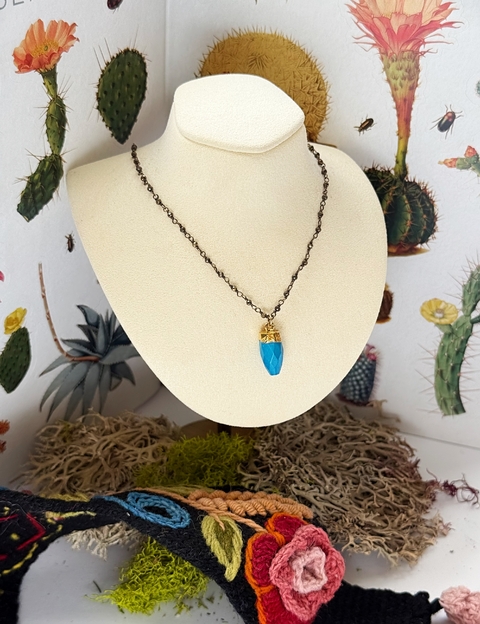Collar con piedra turquesa JULES - comprar online
