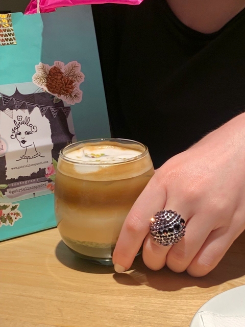 Anillo violeta de strass EVA - comprar online