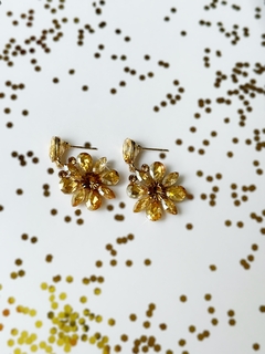 Aros dorados con piedras cristal AGNES - Gabriella Capucci