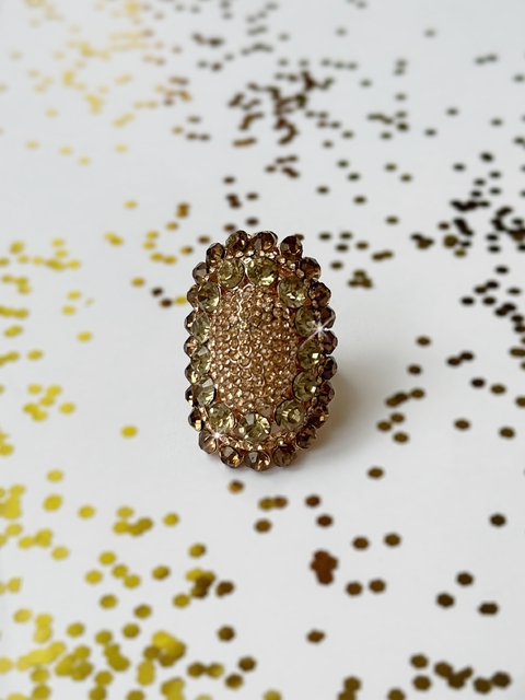 Anillo dorado de strass VENECIA