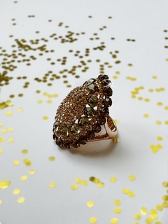 Anillo dorado de strass VENECIA - comprar online