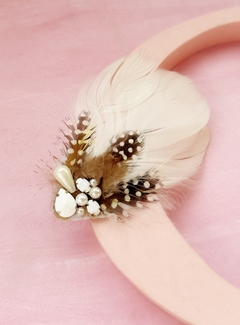 Hebilla de plumas blancas MALIKA - comprar online