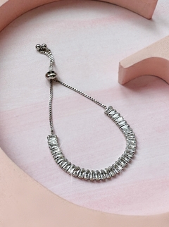 Pulsera plateada de zirconia RENATA
