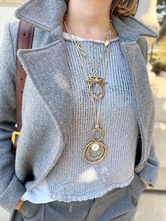 Collar dorado con piedra rose MELANIE - Gabriella Capucci