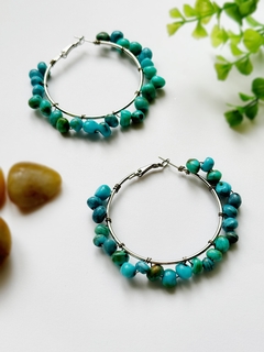 Argollas de piedras turquesas MERIDA - comprar online