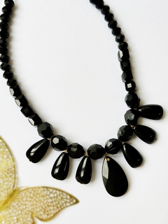 Collar negro de cristal azabache NARDA - comprar online