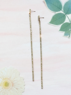 Aros largos de strass VASHTI - comprar online