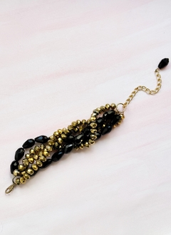 Pulsera negra y dorada SADIE - Gabriella Capucci