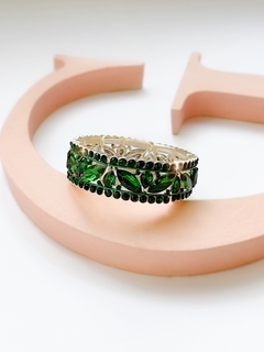 Pulsera verde de piedras cristal LOLA en internet