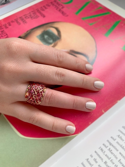 Anillo de strass rosa BLAIR - comprar online
