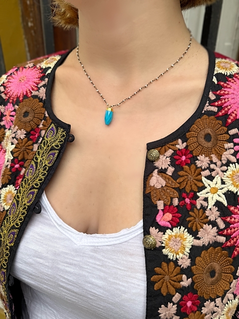 Collar piedra turquesa KATIA - comprar online
