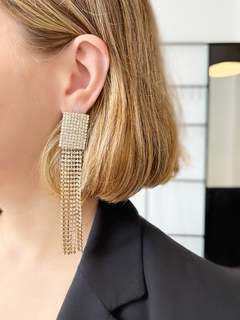 Aros con flecos de strass PARTON - Gabriella Capucci