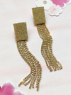 Aros con flecos de strass PARTON - comprar online