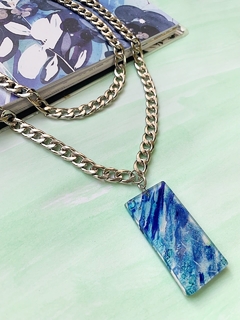 Collar multi vueltas con piedra azul ELOWEN - comprar online