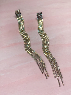 Aros largos de strass RITA - comprar online