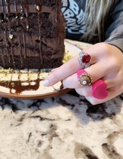 Anillo fucsia de osito TEDDY