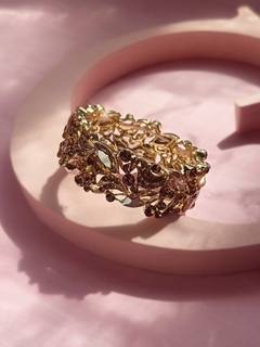 Pulsera dorada de cristales LANE