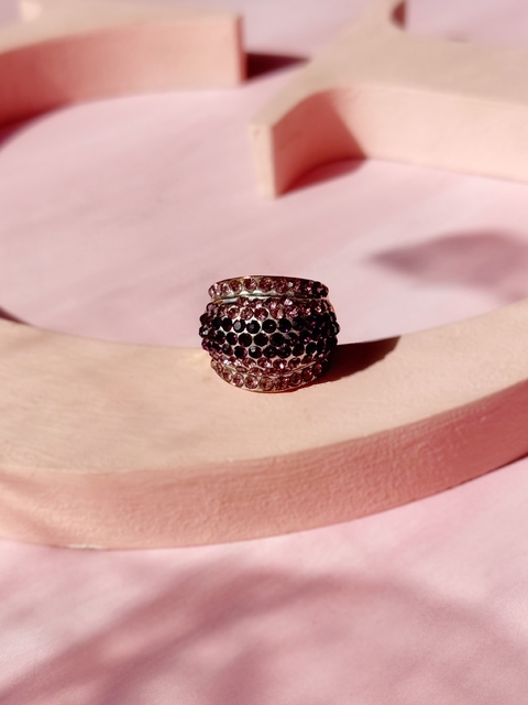 Anillo violeta de strass LEXIE