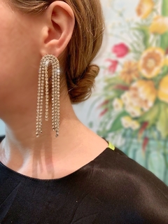 Aros flecos de strass MAXIMA - comprar online