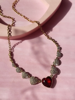Collar de corazones y strass LOVER - Gabriella Capucci
