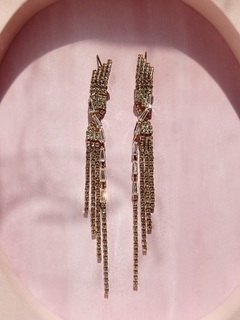 Aros largos de strass GRETA