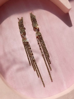Aros largos de strass GRETA - comprar online