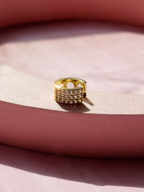 Earcuff dorado de zirconia BROOKLYN