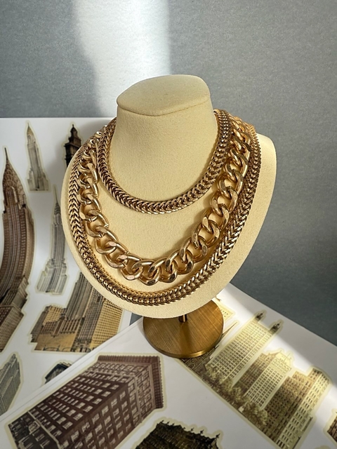 Collar multivueltas dorado KALE - comprar online
