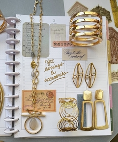 Collar dorado con piedra rose MELANIE - comprar online