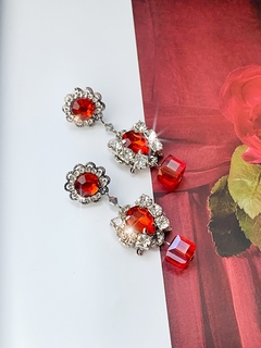 Aros piedras rojas y strass AGATHA en internet