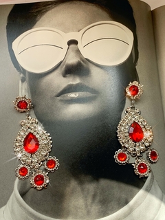 Aros colorados de strass EMMA