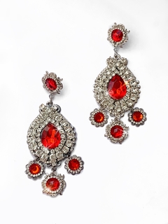 Aros colorados de strass EMMA - comprar online