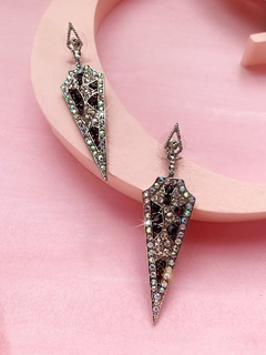 Aros de cristales violetas y strass DOROTHEA - tienda online